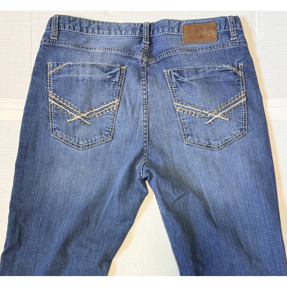 BKE Tyler - Men's Jeans - Straight Leg Blue Denim Stretch - Size 34S 34x29